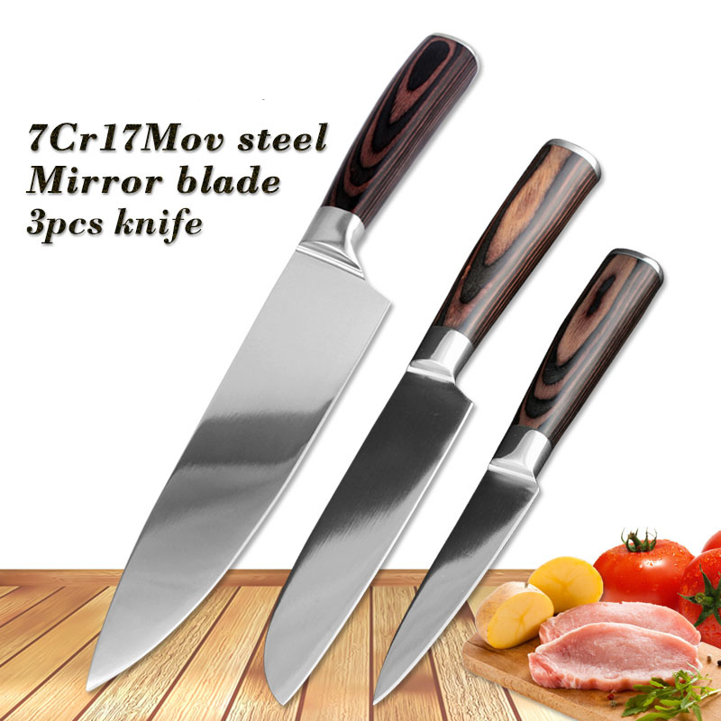 3 pcs, Brown
