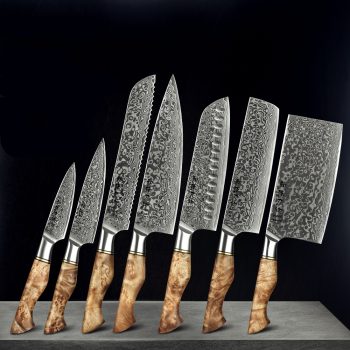 Damascus Steel Knives Set